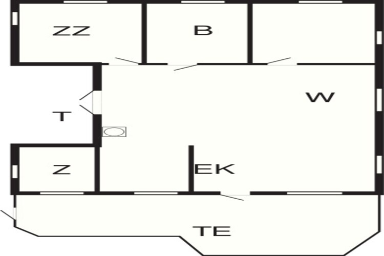 Ruim toevluchtsoord in Skovmose-By Traum-Plattegrond