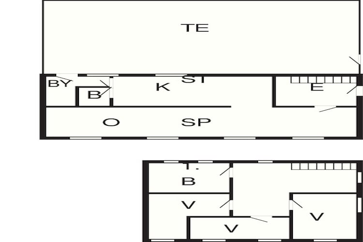 Moderne strandtoevlucht in Lokken-By Traum-Plattegrond
