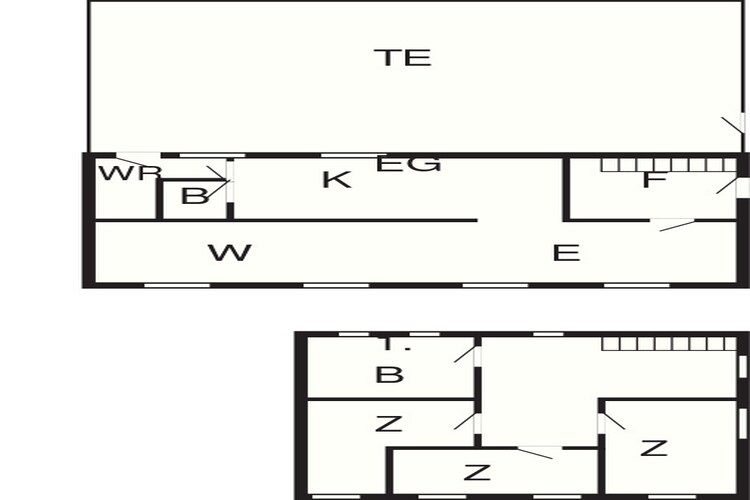 Moderne strandtoevlucht in Lokken-By Traum-Plattegrond