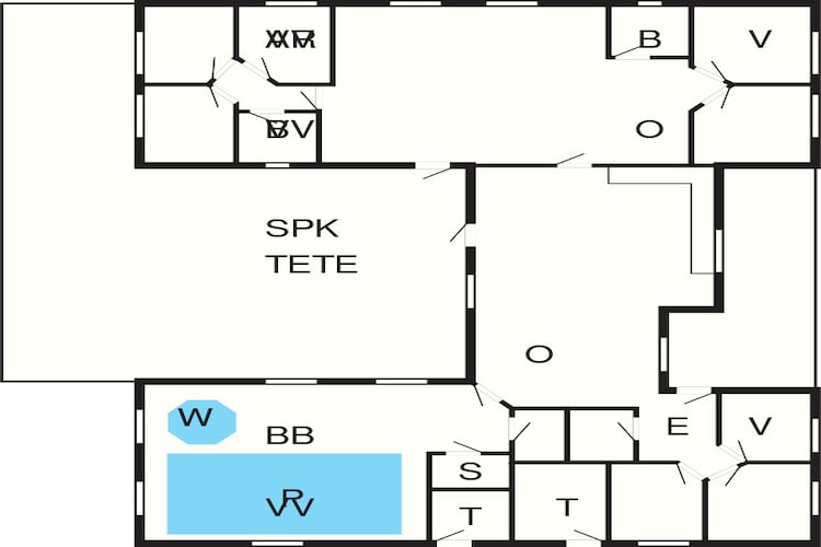 Maison de vacances pour 20 a Stege-Plan d'étage