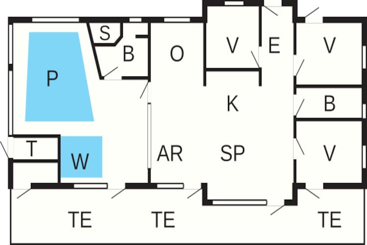 8 persoons vakantie huis in Jerup-Plattegrond
