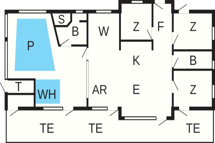 8 persoons vakantie huis in Jerup-Plattegrond