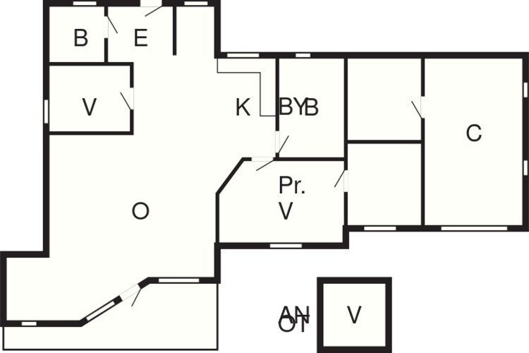 8 persoons vakantie huis in Væggerløse-Plattegrond