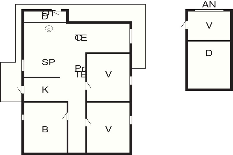 Kustsereniteit bij Knasborg Strand-By Traum-Plattegrond