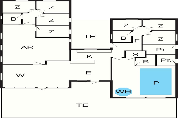 18 persoons vakantie huis in Hasselberg-Plattegrond