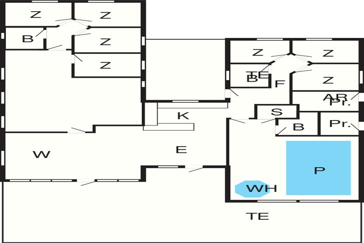 18 persoons vakantie huis in Hasselberg-Plattegrond