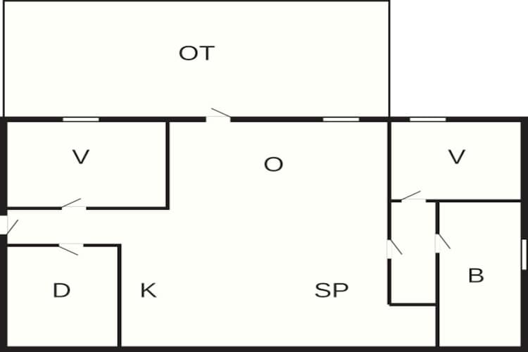 Afgelegen Duinhuisje-By Traum-Plattegrond