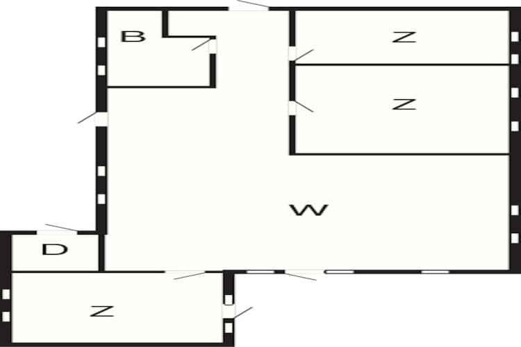 Maison de vacances pour 5 a Hals-Plan d'étage