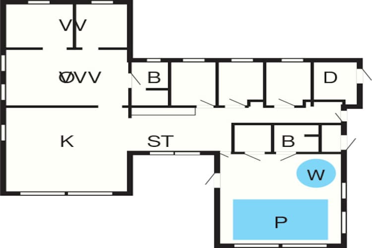 16 persoons vakantie huis in Glesborg-Plattegrond