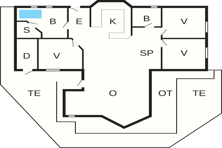 6 persoons vakantie huis in Ansager-Plattegrond