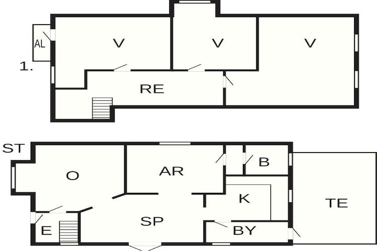 5 person holiday home in Holeby-Floor plan