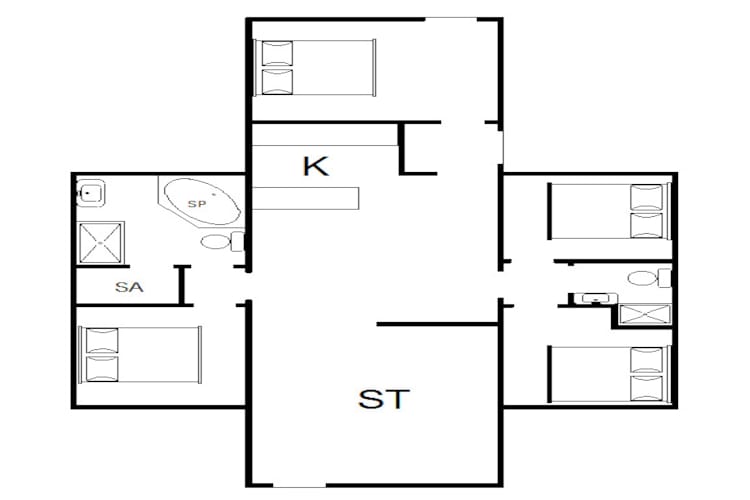 8 Personen Ferienhaus in Tarm-Grundriss
