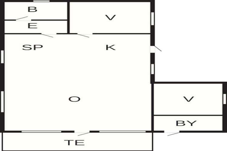 Rustige oevertoevlucht in Ry-By Traum-Plattegrond