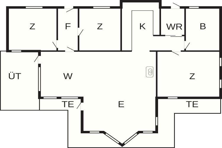 8 persoons vakantie huis in Væggerløse-Plattegrond