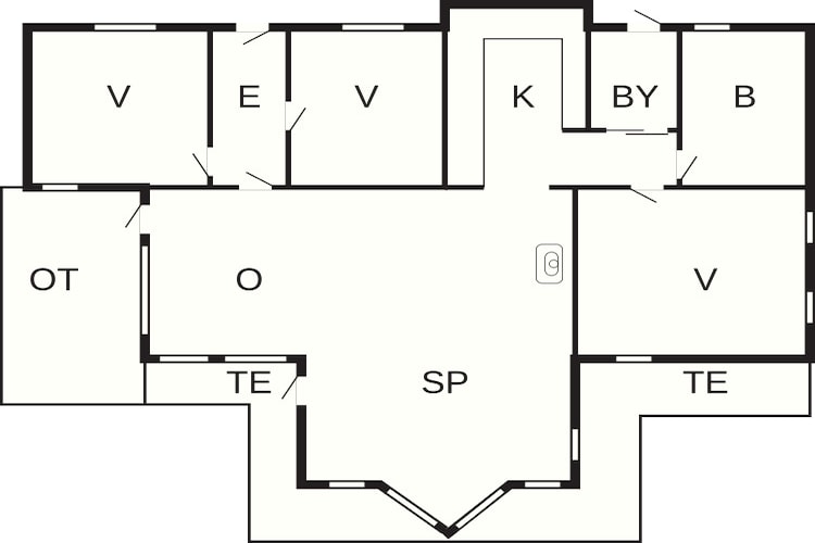 8 person holiday home in Væggerløse-Floor plan