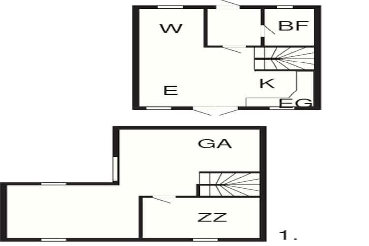 3 room,2 levels-Plattegrond