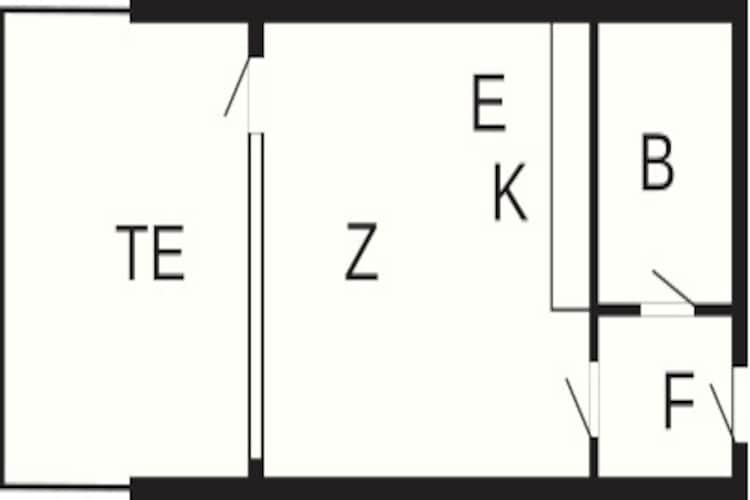 1 room,incl.electricity,Premium-Plattegrond