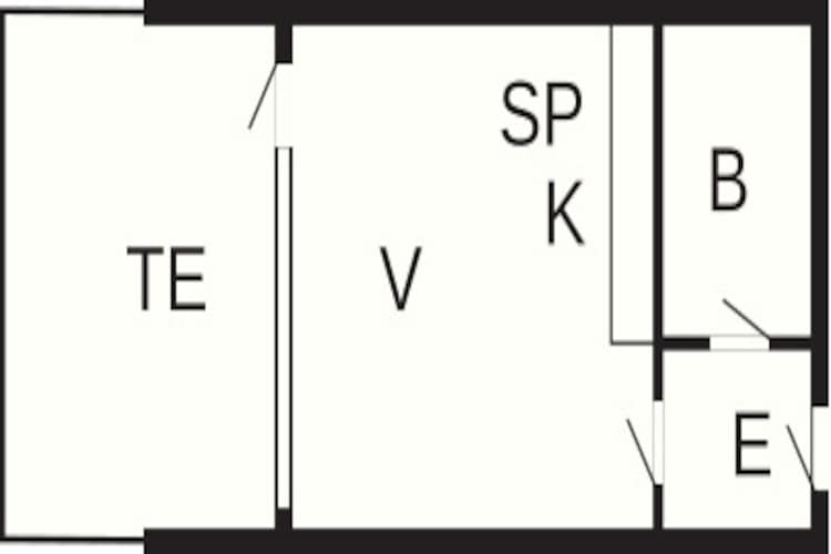 1 room,incl.electricity,Premium-Plattegrond