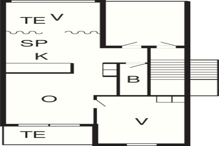 2½ room,ground floor-Plattegrond
