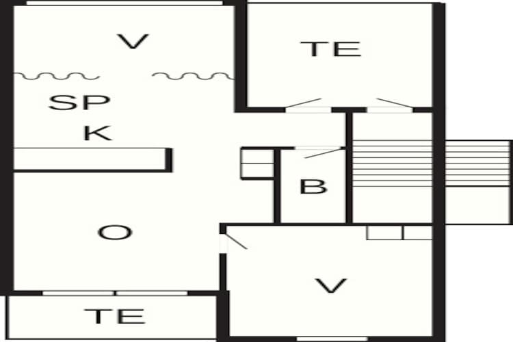 2½ room,ground floor-Plattegrond