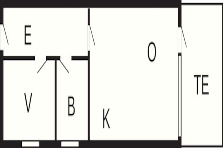 2 room,ground/1 st floor-Plattegrond
