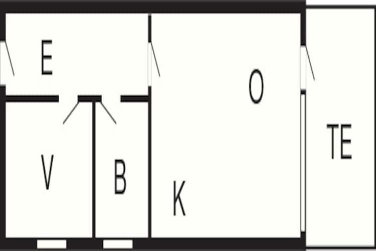 2 room,ground/1.floor - Plattegrond