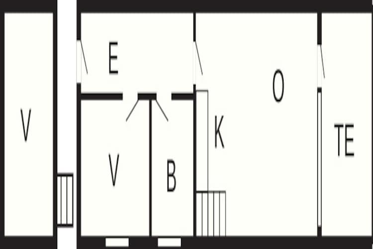 2½ room, 1 st floor-Plattegrond