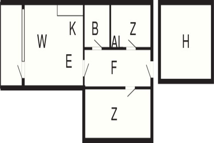 3½ room,1 st floor-Plattegrond