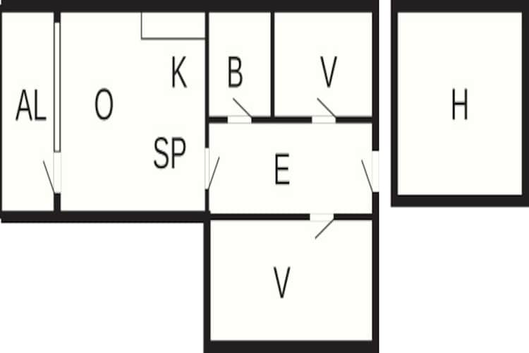 3½ room,1 st floor-Plattegrond
