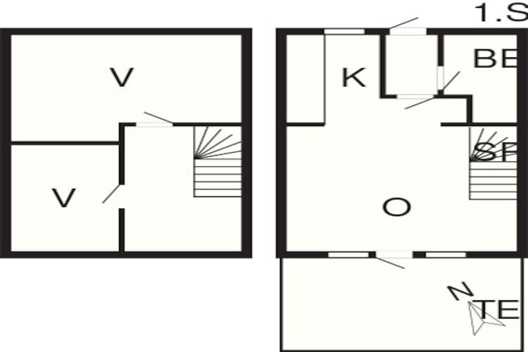 3 room,m/seaview.,2 levels-Plattegrond