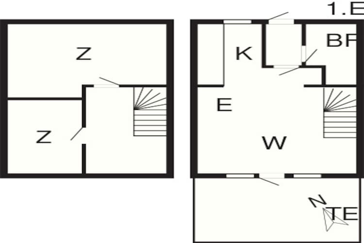 3 room,m/seaview.,2 levels-Plattegrond