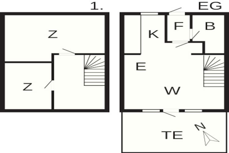 3 room,m/seaview.,2 levels-Plattegrond