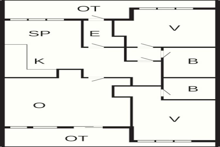 3 room,2 bathrooms-Plattegrond