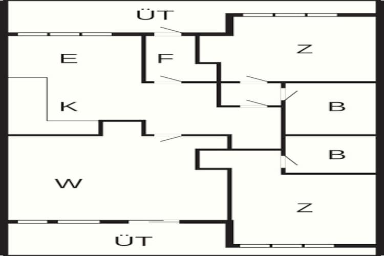 3 room,2 bathrooms - Plattegrond