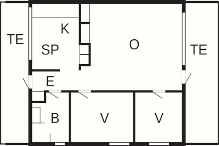 6 persoons vakantie huis op een vakantie park in Hanstholm-Plattegrond