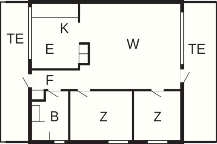 6 persoons vakantie huis op een vakantie park in Hanstholm-Plattegrond
