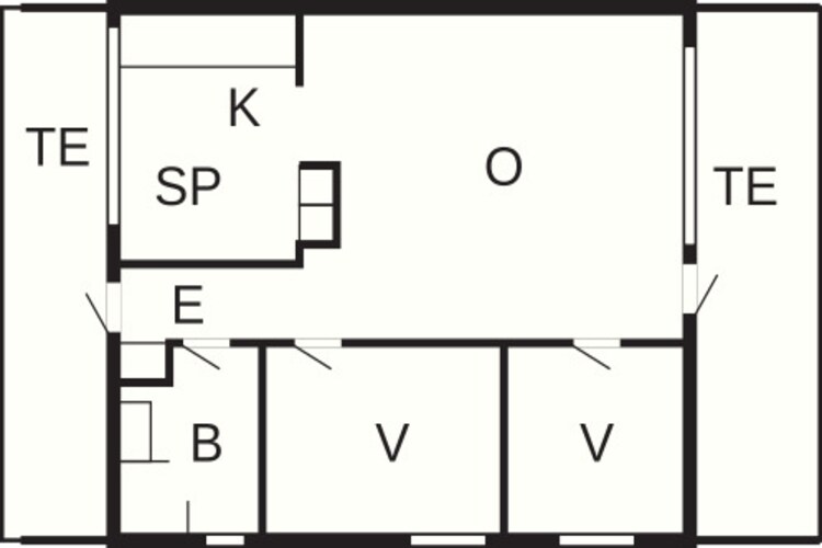 6 persoons vakantie huis op een vakantie park in Hanstholm-Plattegrond