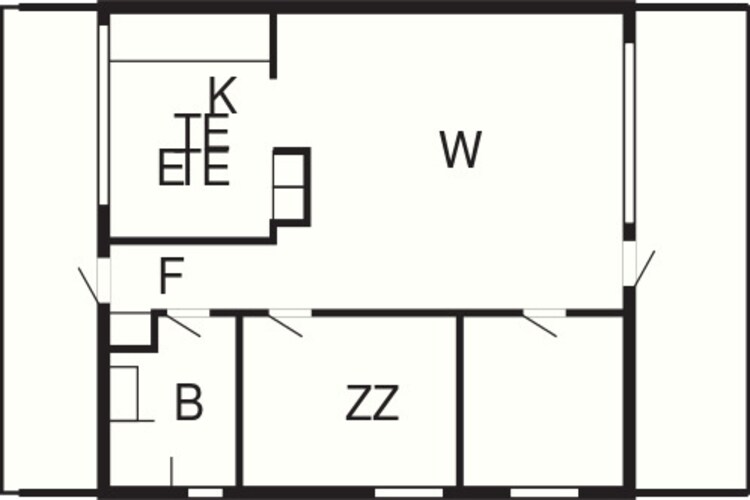 6 persoons vakantie huis op een vakantie park in Hanstholm-Plattegrond