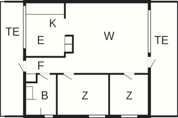 6 persoons vakantie huis op een vakantie park in Hanstholm-Plattegrond
