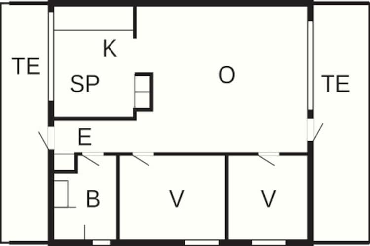 6 persoons vakantie huis op een vakantie park in Hanstholm-Plattegrond