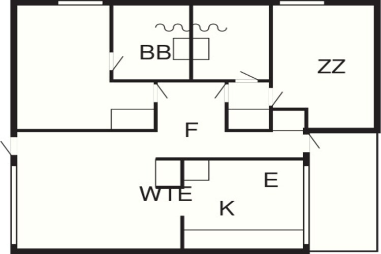 6 persoons vakantie huis op een vakantie park in Hanstholm-Plattegrond