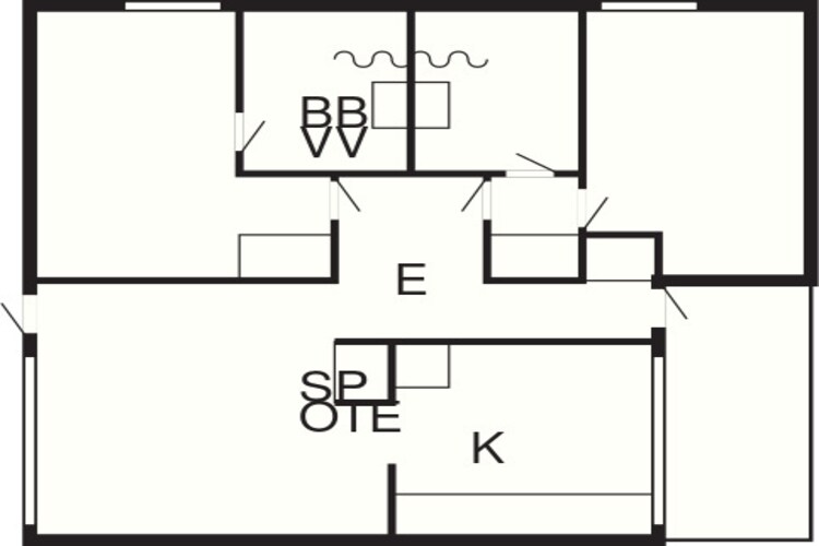 6 persoons vakantie huis op een vakantie park in Hanstholm-Plattegrond