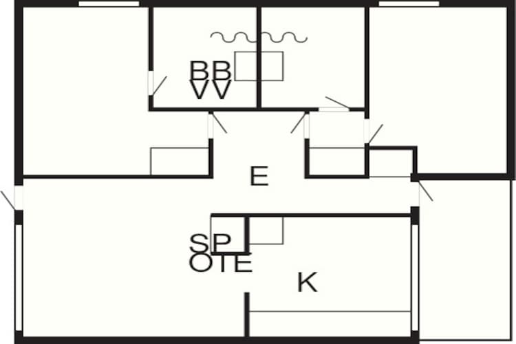 6 persoons vakantie huis op een vakantie park in Hanstholm-Plattegrond