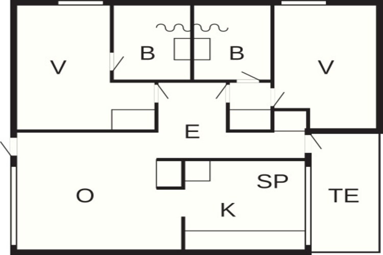 6 persoons vakantie huis op een vakantie park in Hanstholm-Plattegrond