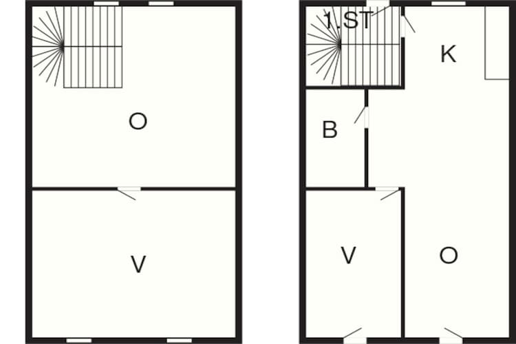 2 Personen Ferienhaus auf einem Ferienpark Blåvand-Grundriss