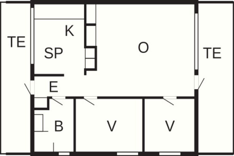 6 persoons vakantie huis op een vakantie park in Hanstholm-Plattegrond