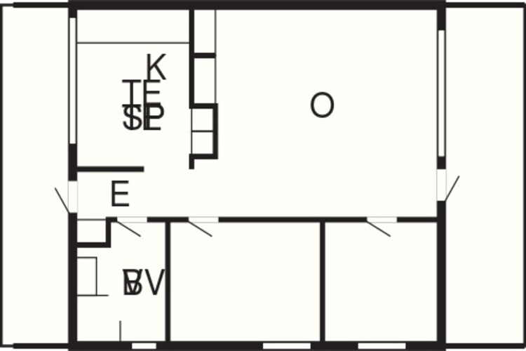6 persoons vakantie huis op een vakantie park in Hanstholm-Plattegrond