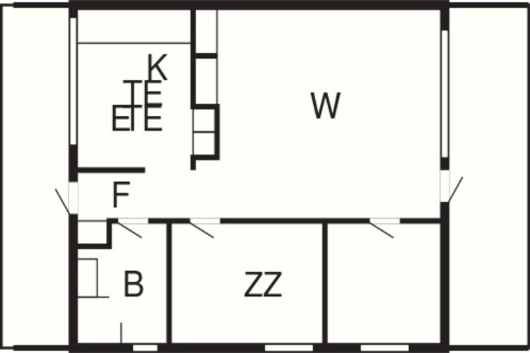 6 persoons vakantie huis op een vakantie park in Hanstholm-Plattegrond
