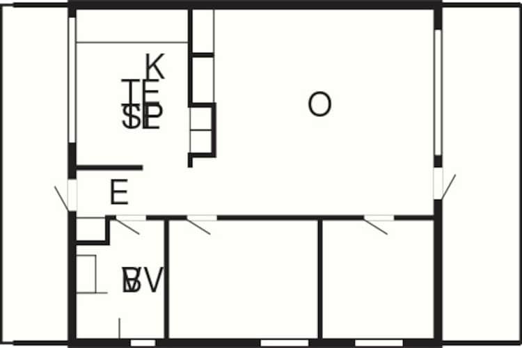 A-3½ room,close to beach - Plattegrond