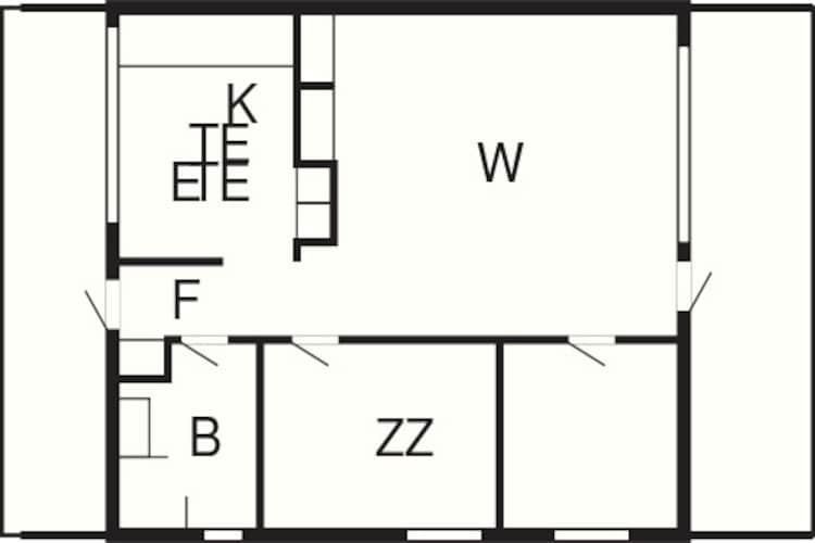 6 persoons vakantie huis op een vakantie park in Hanstholm-Plattegrond